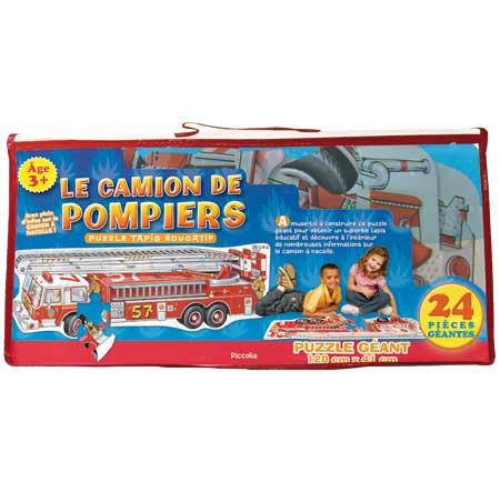 Puzzle tapis éducatif - Le camion de pompiers